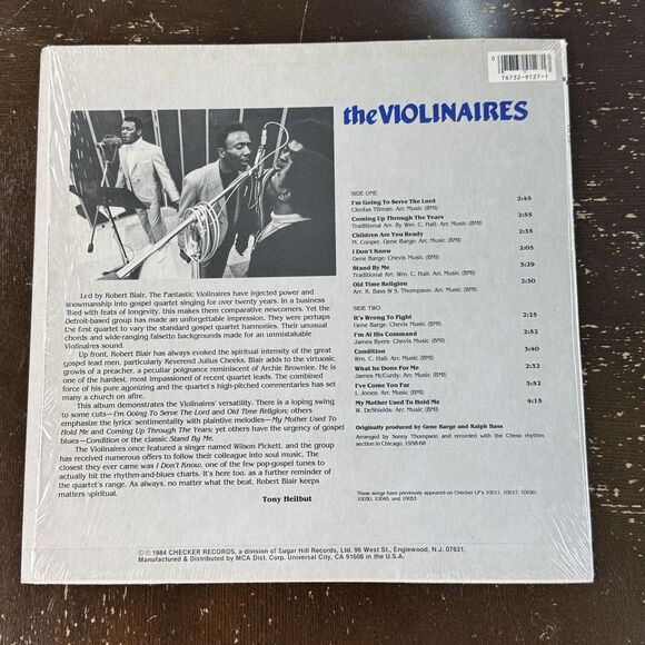 The Violinaires 1984 Checker Records NM Vinyl Their Greatest Sides Volume One - Picture 2 of 7